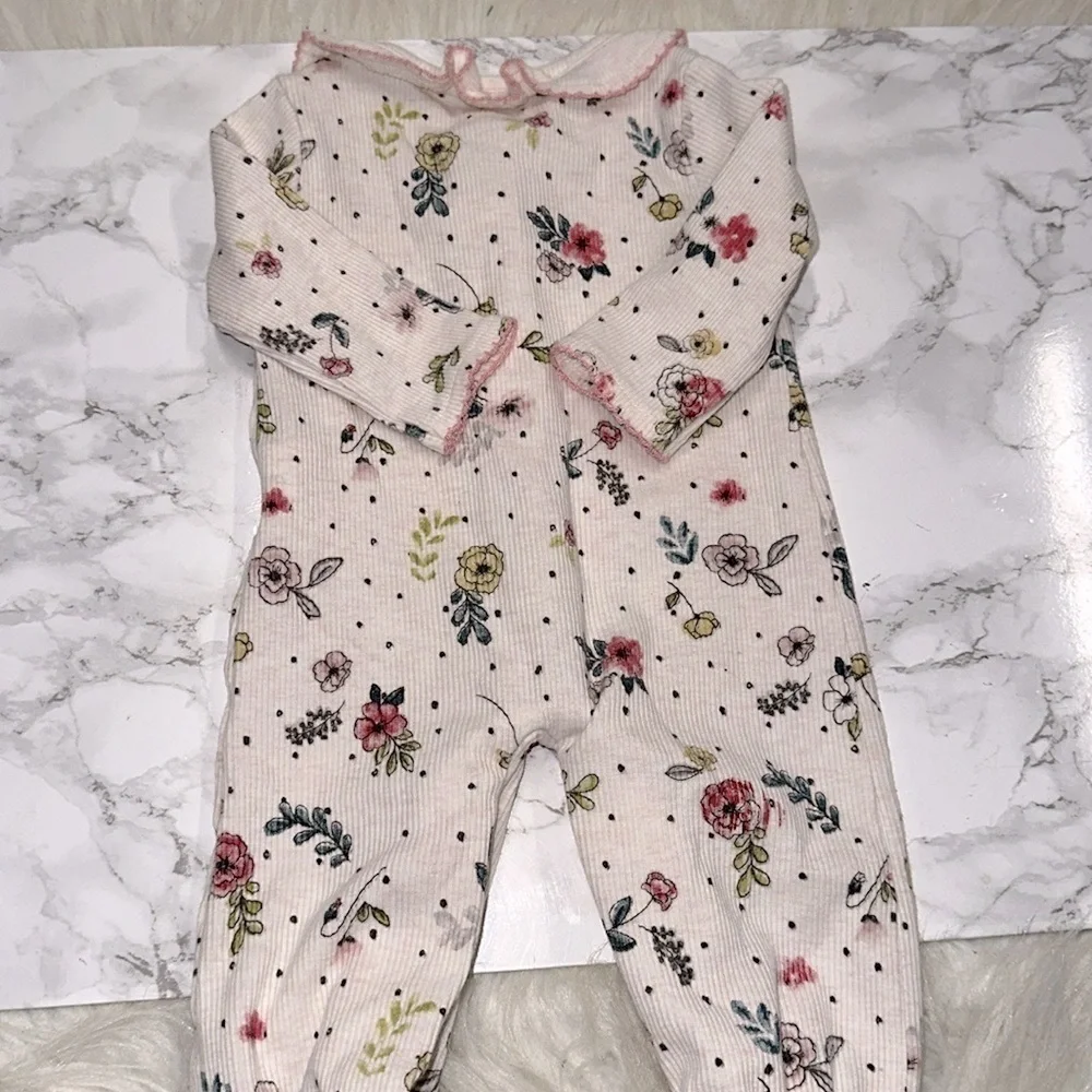 Mudpie Floral newborn One Piece up to 9 lbs size newborn